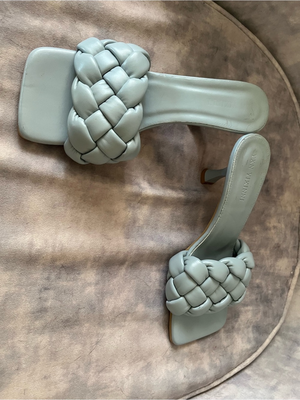 Source Unknown Braided Slide Mules in Light Blue - Picture 2 of 2